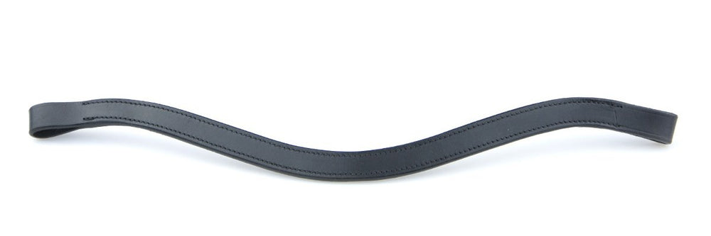 Black Leather Large Stone and Plain Browbands by Bridle2Fit