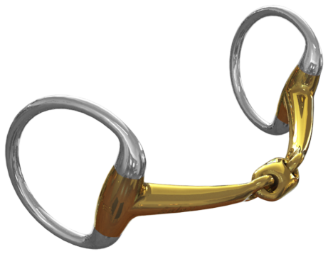 eggnogger's 'stache 1枚 Eggbutt Lozenge Savor Gold Snaffle - Cavalon
