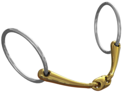 Neue Schule Trans Angled Lozenge Loose Ring Snaffle Bit 70 mm rings